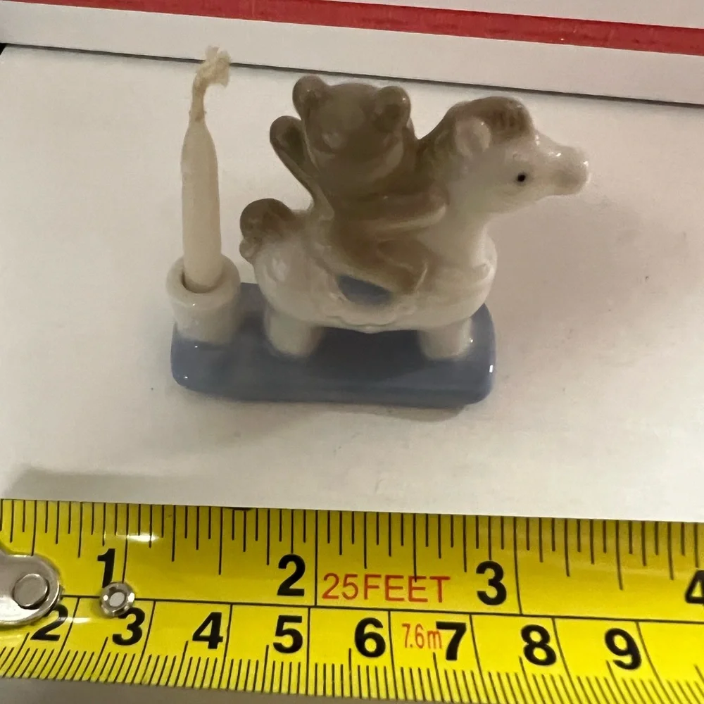 New Horse &Teddy Bear candle holder Small Ceramic Holder